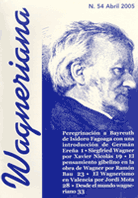 Ejemplo de portada de la revista Wagneriana en castellano